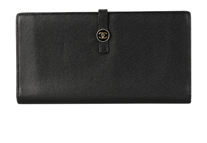 Chanel CC Bifold Wallet, &pound;280, Accessories, Black, Leather, Front view